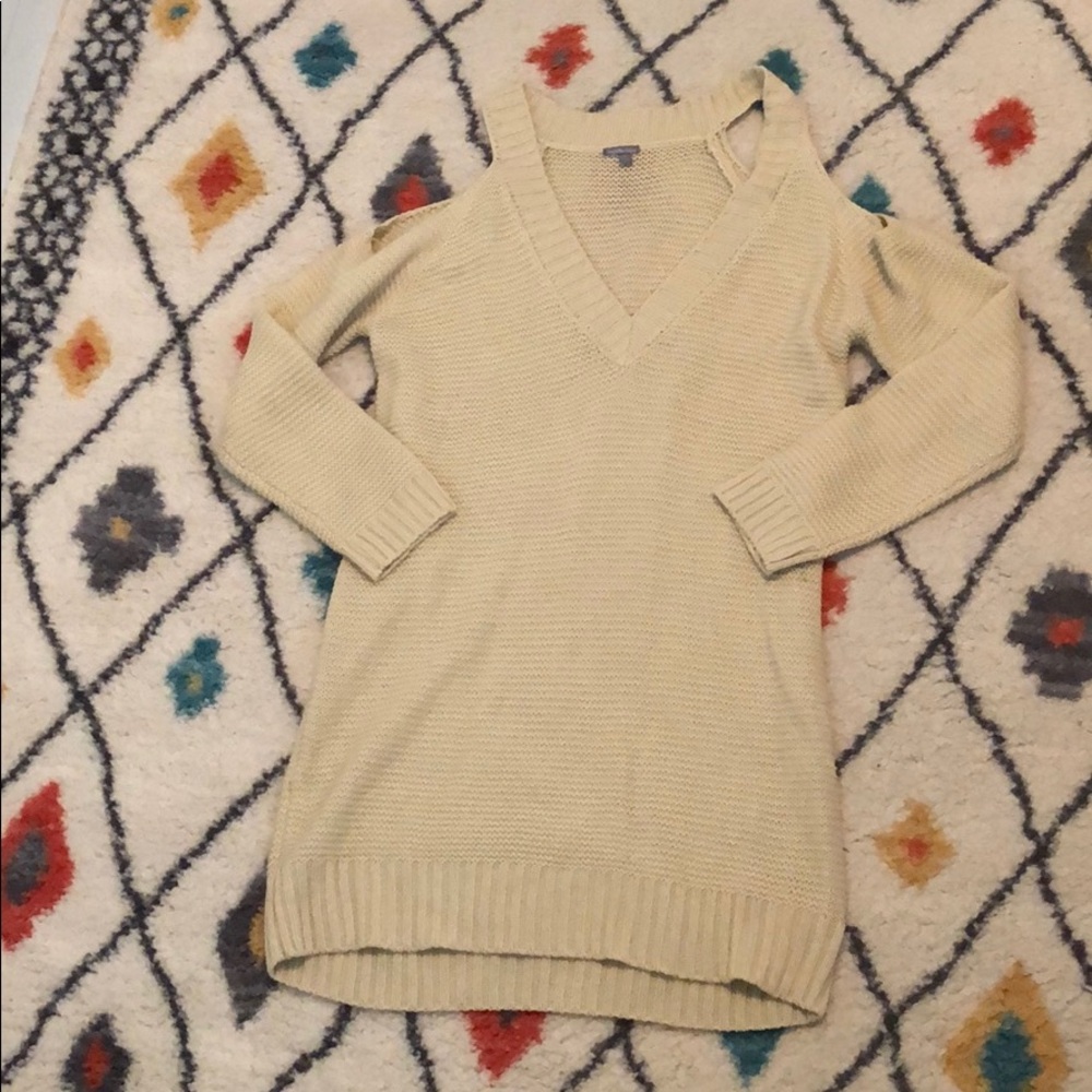 Cold-Shoulder Knit Sweater Dress - Picture 2 of 7